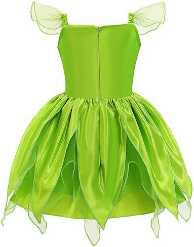 Szytypyl Tinkerbell Costume for Girls Halloween Birthday Party Fairy Dress with Pixie Ears and Wings in Kuwait