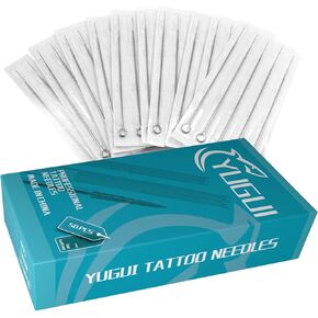 Tattoo Needles - 100Pcs Yugui Poke and Stick Tattoo Needles Set Long Bar Needles 3RL 5RL 7RL 9RL 5RS 7RS 9RS 5M1 7M1 9M1 agujas para tatuar for Tattoo Gun Kit Tattoo Supplies