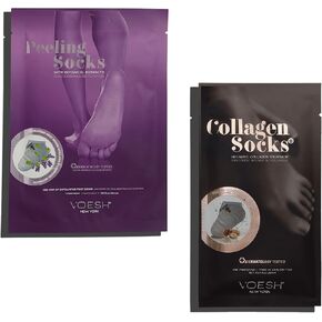 VOESH- Exfoliating Peeling Socks, Foot Peel For Dry Feet, Vegan Beauty, Callus Remover, Intensive Foot Treatment, At Home Spa, Treatment Socks