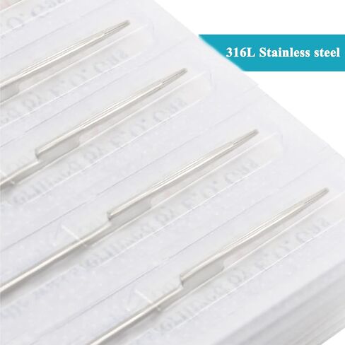 Tattoo Needles - 100Pcs Yugui Poke and Stick Tattoo Needles Set Long Bar Needles 3RL 5RL 7RL 9RL 5RS 7RS 9RS 5M1 7M1 9M1 agujas para tatuar for Tattoo Gun Kit Tattoo Supplies in Kuwait