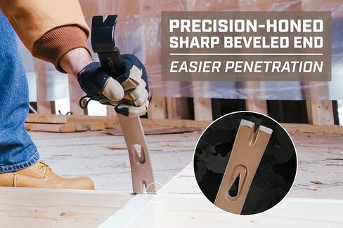 أدوات Spec Ops عتلة قضيب رفع مسطح مقاس 15 بوصة، رأس هزاز منحني، أداة سحب أظافر على شكل دمعة، فولاذ عالي الكربون in Kuwait