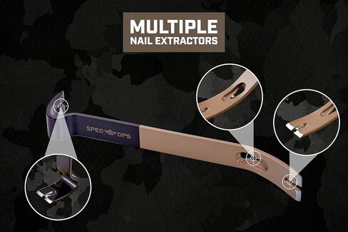 أدوات Spec Ops عتلة قضيب رفع مسطح مقاس 15 بوصة، رأس هزاز منحني، أداة سحب أظافر على شكل دمعة، فولاذ عالي الكربون in Kuwait