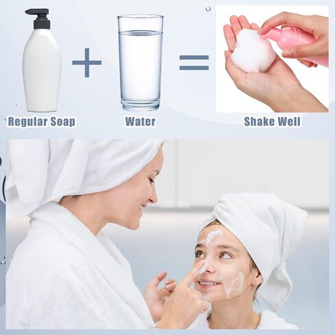 24 Pcs Foam Pump Bottles 1 Oz/ 30 ml Travel Soap Bottle Plastic Mini Empty Dispenser Foaming Bottles for Refillable Hand Sanitizer Lash Shampoo Bottles (White, Pink, Black) (White, Pink, Black) in Kuwait
