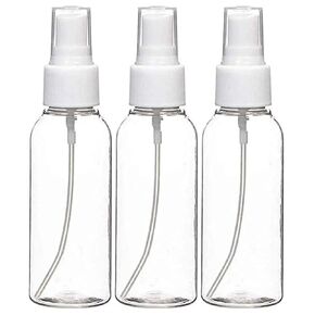 زجاجة رذاذ بلاستيكية من AXX، زجاجات فارغة صغيرة الحجم بحجم 2 أونصة/50 مل، زجاجة مياه للشعر، مضخة بخاخ قابلة لإعادة الملء للزيوت العطرية/العطور/الكحول/التنظيف/سائل المكياج/النباتات، 3 عبوات in Kuwait