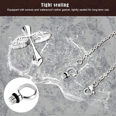 kkuyt 6 قطع قلادة جرة للرماد، مجوهرات حرق الجثث، الكريستال رماد قلادة القلب الصليب مكعب جرة الفولاذ المقاوم للصدأ قلادة تذكار للنساء الرجال أمي قلادة المجوهرات in Kuwait