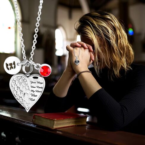 kkuyt 6 قطع قلادة جرة للرماد، مجوهرات حرق الجثث، الكريستال رماد قلادة القلب الصليب مكعب جرة الفولاذ المقاوم للصدأ قلادة تذكار للنساء الرجال أمي قلادة المجوهرات in Kuwait