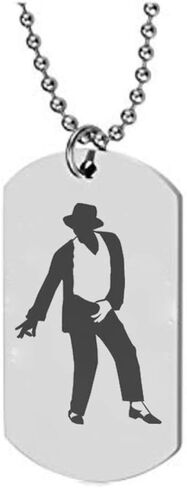 yihan المجوهرات 3 حزمة مجموعة واحدة مايكل البضائع المعلقات الفولاذ المقاوم للصدأ للجنسين MJ قلادة قلادة ملك البوب ​​راقصة نجمة التيتانيوم الصلب سحر قلادة القلائد لمحبي in Kuwait