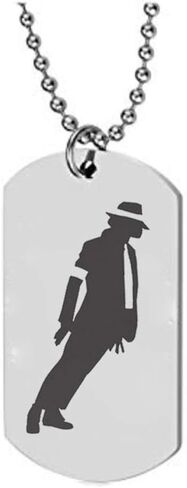 yihan المجوهرات 3 حزمة مجموعة واحدة مايكل البضائع المعلقات الفولاذ المقاوم للصدأ للجنسين MJ قلادة قلادة ملك البوب ​​راقصة نجمة التيتانيوم الصلب سحر قلادة القلائد لمحبي in Kuwait