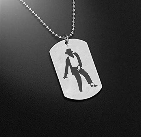 yihan المجوهرات 3 حزمة مجموعة واحدة مايكل البضائع المعلقات الفولاذ المقاوم للصدأ للجنسين MJ قلادة قلادة ملك البوب ​​راقصة نجمة التيتانيوم الصلب سحر قلادة القلائد لمحبي in Kuwait