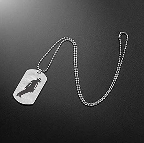 yihan المجوهرات 3 حزمة مجموعة واحدة مايكل البضائع المعلقات الفولاذ المقاوم للصدأ للجنسين MJ قلادة قلادة ملك البوب ​​راقصة نجمة التيتانيوم الصلب سحر قلادة القلائد لمحبي in Kuwait