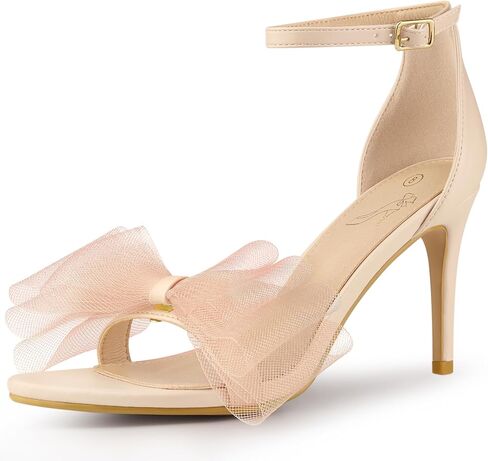 Perphy Open Toe High Heels Ankle Strap Bow Tie Stiletto Heel Sandals for Women in Kuwait