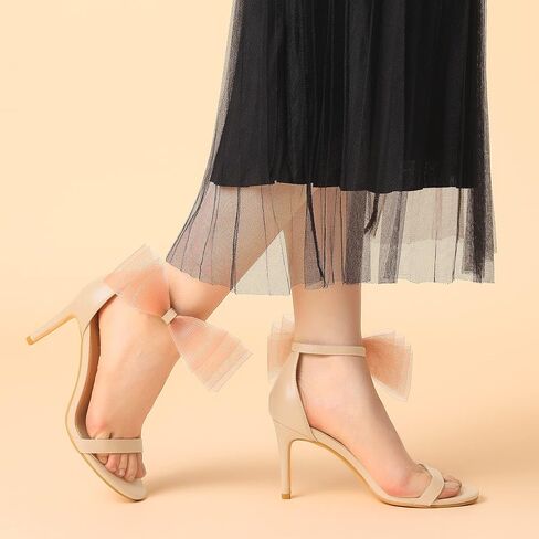 Perphy Open Toe High Heels Ankle Strap Bow Tie Stiletto Heel Sandals for Women in Kuwait