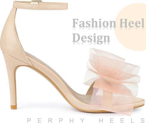 Perphy Open Toe High Heels Ankle Strap Bow Tie Stiletto Heel Sandals for Women in Kuwait