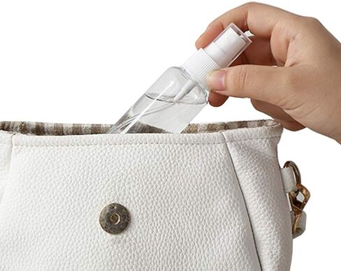 زجاجة رذاذ بلاستيكية من AXX، زجاجات فارغة صغيرة الحجم بحجم 2 أونصة/50 مل، زجاجة مياه للشعر، مضخة بخاخ قابلة لإعادة الملء للزيوت العطرية/العطور/الكحول/التنظيف/سائل المكياج/النباتات، 3 عبوات in Kuwait