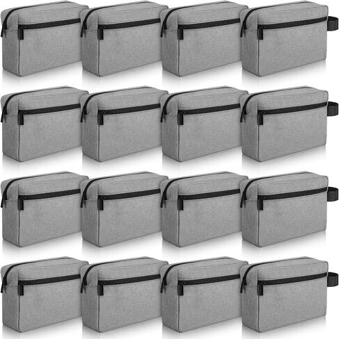 16 Pcs Travel Toiletry Bag for Women Men Large Water Resistant Shaving Bag Hanging Cosmetic Bag with Handle and Divider Storage Travel Pouch Case (Black) in Kuwait