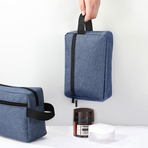 16 Pcs Travel Toiletry Bag for Women Men Large Water Resistant Shaving Bag Hanging Cosmetic Bag with Handle and Divider Storage Travel Pouch Case (Black) in Kuwait