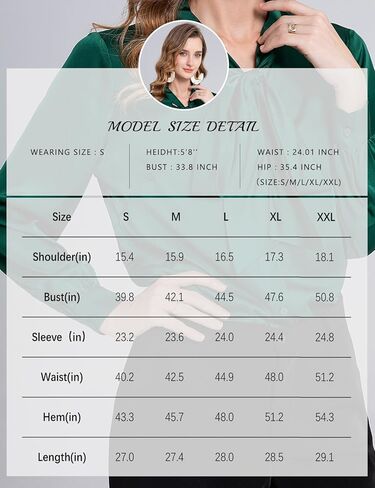 تاباتا البلوزات للنساء الساتان الحرير قمصان ربطة القوس فيونكة الرقبة زر أسفل العمل بلوزة طويلة الأكمام أنيق الأعمال القمم أنيقة in Kuwait