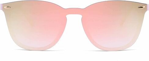 JIM HALO Trendy Rimless Mirrored Sunglasses Reflective Sun Glasses for Women Men in Kuwait