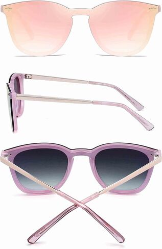 JIM HALO Trendy Rimless Mirrored Sunglasses Reflective Sun Glasses for Women Men in Kuwait