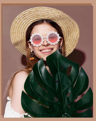Yunsailing 12 Pairs Flower Sunglasses for Women Daisy Sunglasses Adult Flower Sunglasses in Saudi Arabia