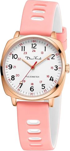 Diaofendi Petite Watch for Women Nurses Girls, Easy to Read Small Face, Silicone Band, Military Time Second Hand and 24 Hour, Waterproof in Kuwait