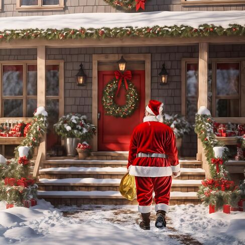 ديلوكس سانتا حلي الكبار الرجال سانتا كلوز البدلة مجموعة عيد الميلاد حزب تأثيري تتسابق 10 جهاز كمبيوتر شخصى in Kuwait