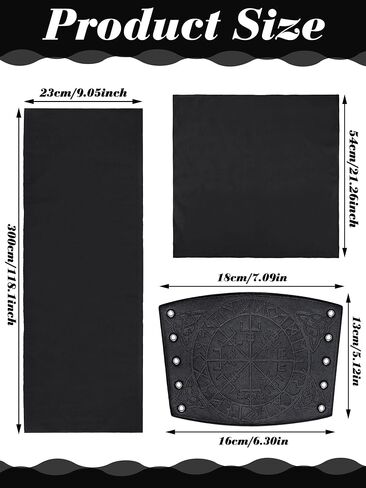 4 Pcs Pirate Costume Adult Pirate Bandana Sash Leather Arm Armor Accessories Men Women Medieval Renaissance Halloween in Kuwait