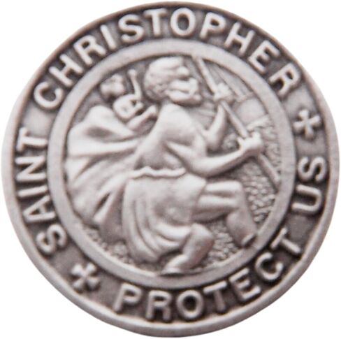 Saint Christopher Lapel Pin, Traveler Accessory, Religious Gift, 0.75 Inches in Saudi Arabia