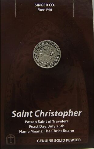 Saint Christopher Lapel Pin, Traveler Accessory, Religious Gift, 0.75 Inches in Saudi Arabia