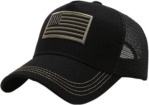 قبعة بيسبول بعلم أمريكي من LADY&HOME للرجال والنساء بعلم وطني أمريكي قبعة سائق شاحنة للأب in Kuwait