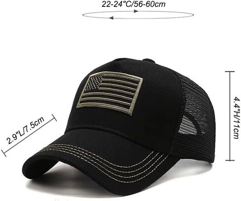 قبعة بيسبول بعلم أمريكي من LADY&HOME للرجال والنساء بعلم وطني أمريكي قبعة سائق شاحنة للأب in Kuwait