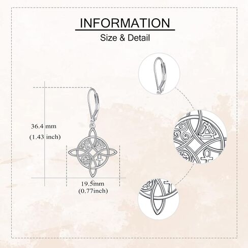 Witches Knot/Butterfly/Kokopelli/Tree of Life/Sunflower/Mushroom Earrings Sterling Silver Highland Cow Jewelry Cat Gifts for Women Girls in Kuwait