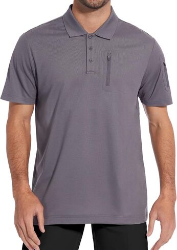 Casei قمصان بولو رجالي سريعة الجفاف الرياضة في الهواء الطلق قميص جولو رجالي الأداء قميص بولو التكتيكي الرطوبة فتل كم قصير in Kuwait