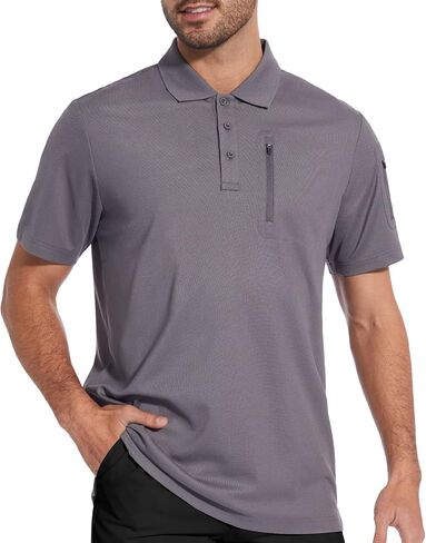 Casei قمصان بولو رجالي سريعة الجفاف الرياضة في الهواء الطلق قميص جولو رجالي الأداء قميص بولو التكتيكي الرطوبة فتل كم قصير in Kuwait