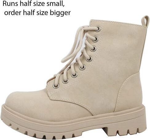 Soda Women's Combat Lace Up Ankle Boot in Kuwait