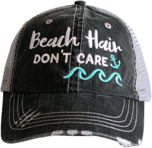 KATYDID Beach Hair Don’t Care Baseball Hat - Trucker Hat for Women - Stylish Cute Sun Hat in Saudi Arabia