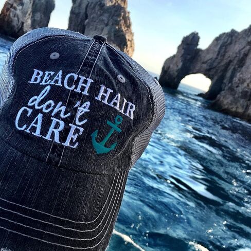 KATYDID Beach Hair Don’t Care Baseball Hat - Trucker Hat for Women - Stylish Cute Sun Hat in Saudi Arabia