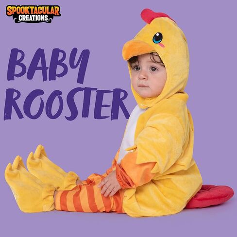 Spooktacular Creations Baby Rooster Costume Unise Chicken Costume for Baby Boys Girls Toddler for Halloween Dress Up Party in Saudi Arabia