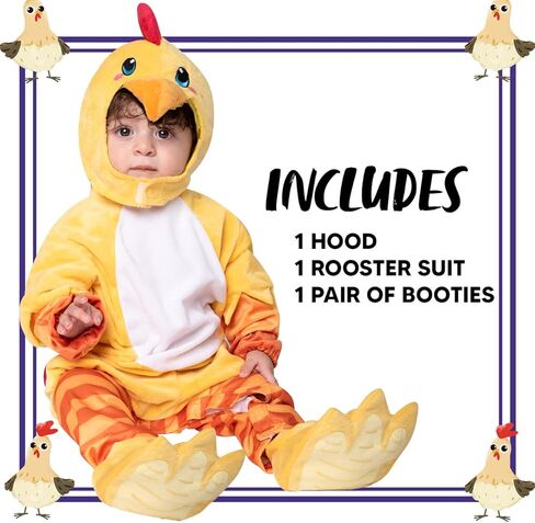 Spooktacular Creations Baby Rooster Costume Unise Chicken Costume for Baby Boys Girls Toddler for Halloween Dress Up Party in Saudi Arabia