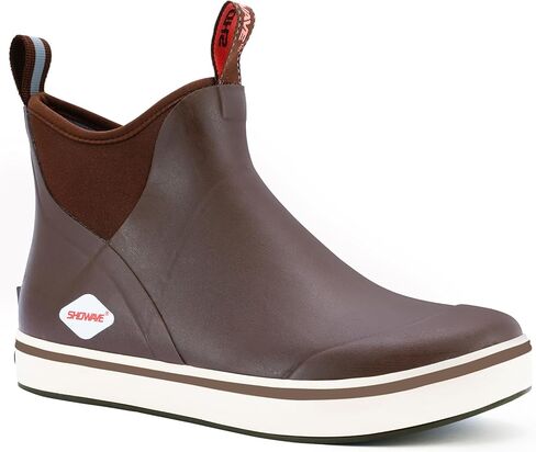 Showave Men's Deck Boots Waterproof Ankle Rain Boots High Performance Sports Sailing Booties Non-slip Rubber Boots Outdoors in Saudi Arabia