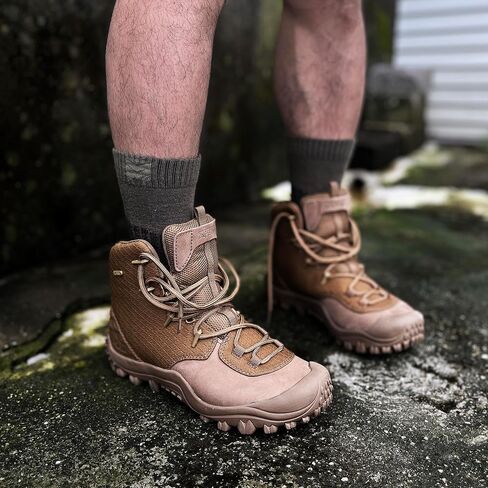SKENARY DUTY Men's Bravo Leather Military Boots Waterproof Tactical Boots in Kuwait