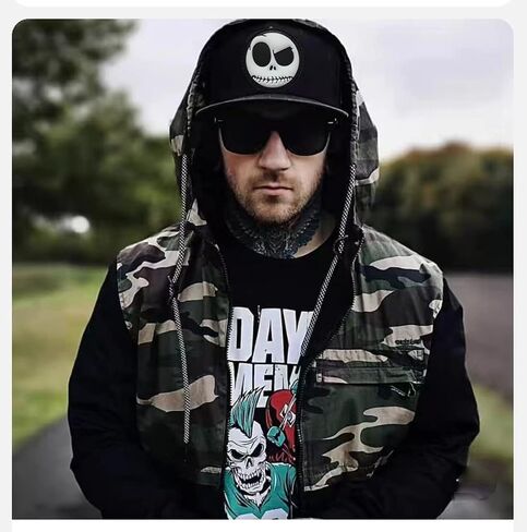 ADJUEMB Classic Snapback Hats Skull Embroidery Adjustable Flat Bill Hat Unisex Baseball Caps in Kuwait