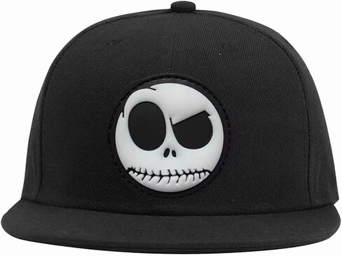 ADJUEMB Classic Snapback Hats Skull Embroidery Adjustable Flat Bill Hat Unisex Baseball Caps in Kuwait