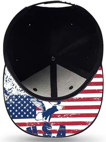 ADJUEMB Classic Snapback Hats Skull Embroidery Adjustable Flat Bill Hat Unisex Baseball Caps in Kuwait