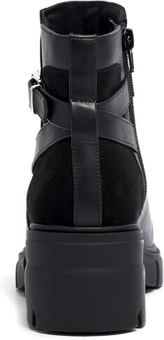 Vodvob أحذية الكاحل النسائية منخفضة الكعب مكتنزة انقطاع الجوارب القصيرة مع مشبك العروة وحيد تشيلسي زيبر أحذية الخريف عارضة in Kuwait