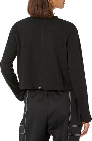 The Drop Women's Ravi Long-Sleeve Cropped Crewneck Tee Shirt in Saudi Arabia
