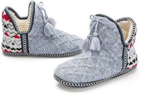 Cozylook Women's Bootie Slippers, Cozy House Shoes with Memory Foam, Plush Fleece Lining, Indoor/Outdoor Anti-Slip Sole in Kuwait