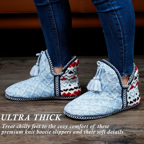 Cozylook Women's Bootie Slippers, Cozy House Shoes with Memory Foam, Plush Fleece Lining, Indoor/Outdoor Anti-Slip Sole in Kuwait