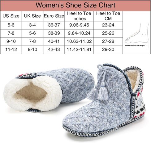 Cozylook Women's Bootie Slippers, Cozy House Shoes with Memory Foam, Plush Fleece Lining, Indoor/Outdoor Anti-Slip Sole in Kuwait