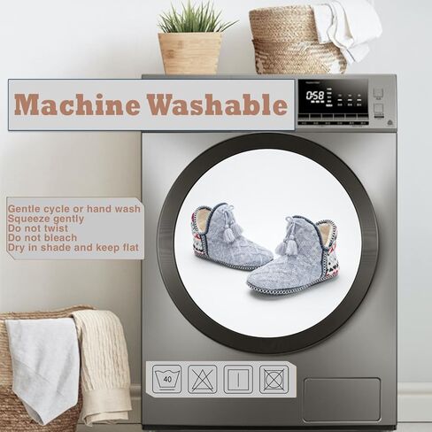 Cozylook Women's Bootie Slippers, Cozy House Shoes with Memory Foam, Plush Fleece Lining, Indoor/Outdoor Anti-Slip Sole in Kuwait